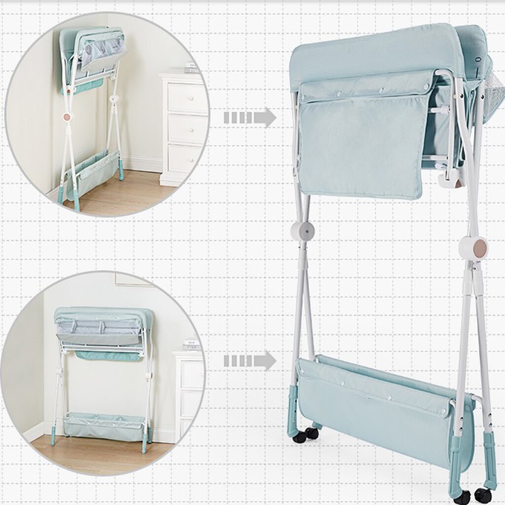 แท้-100-2-in-1-diapers-changing-table-โต๊ะเปลี่ยนผ้าอ้อมพับได้-เปลี่ยนเป็นราวตามผ้าได้