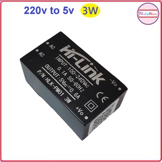 HLK-PM01 3W 220v to 5v AC-DC isolated switching power supply Arduino DIY IOT โมดูล จ่ายไฟ Ultra-small power module