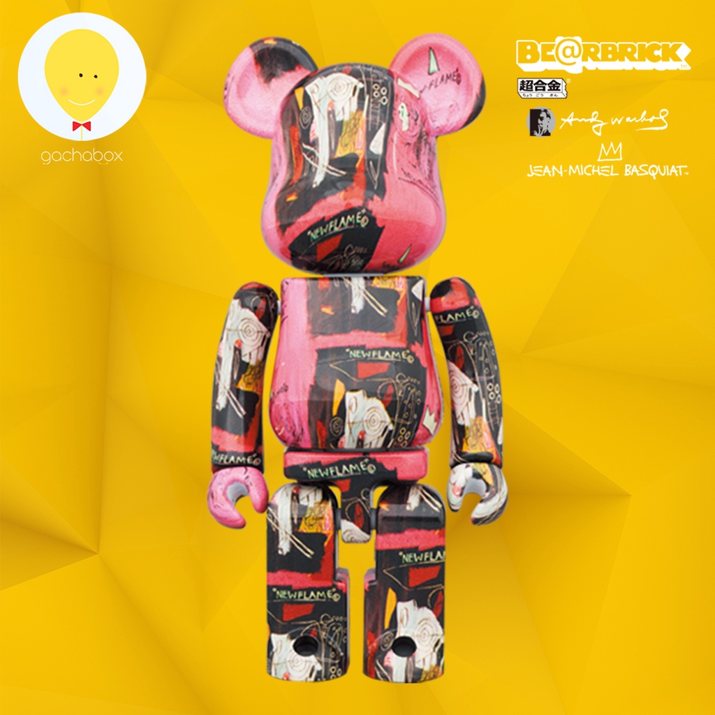 Andy Warhol X Jean-Michel Basquiat #2 Bearbrick 1000% Medicom Toy - 72cm