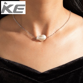 Popular Jewelry Simple Irregular Pearl Necklace Baroque Clavicle Chain for girls for women low