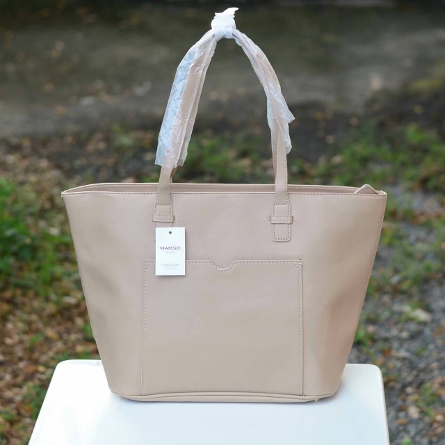 กระเป๋า-mango-saffiano-effect-shopper-bag
