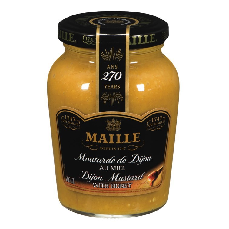 ภาพหน้าปกสินค้าMAILLE Mustard Honey (200 ML.) 230 g. มัสตาร์ดแท้ผสมน้ำผึ้ง