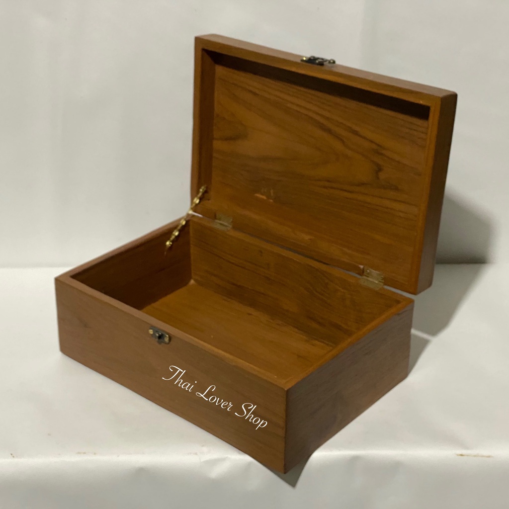 กล่องไม้สัก-กล่องเก็บของกล่องจัดระเบียบของ-กว้าง-20-x-ยาว-30-x-สูง-12-5-cm-ใบละ-650
