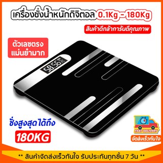 ภาพหน้าปกสินค้าเครื่องชั่งน้ำหนักดิจิตอล เครื่องชั่งน้ำหนัก LCD Digital Scales สามาถแสดงอุณหภูมิได้ รองรับน้ำได้สูงสุด 180KG ที่เกี่ยวข้อง