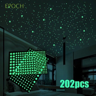 Epoch สติกเกอร์ติดผนังห้องนอน เรืองแสงในที่มืด ดาวเรืองแสง