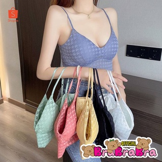 🧸💦𝑩𝒓𝒂𝑩𝒓𝒂𝑩𝒓𝒂⛱️🧸  เสื้อครอป บราสายเดี่ยว ผ้าดีมาก มีซับใน #bra-145