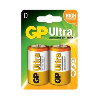 ถ่านGP Ultra alkaline ขนาดD 1แพคบรรจุ2ก้อน ของแท้บริษัท