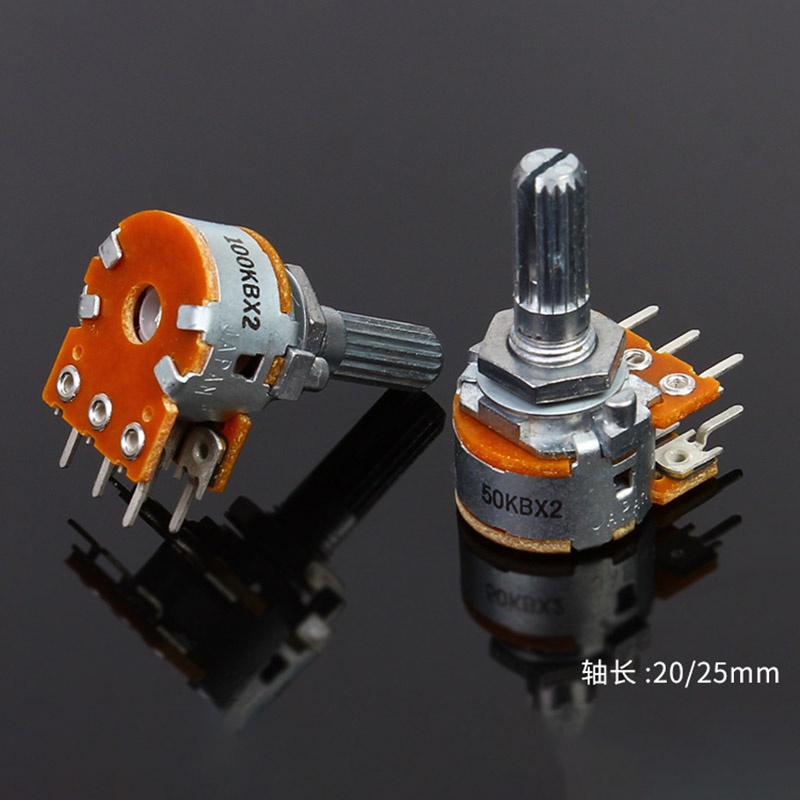 โพเทนชิโอมิเตอร์ควบคุมระดับเสียง ALPS RK16 Type 16 Double 6 Pin HiFi 1 ...