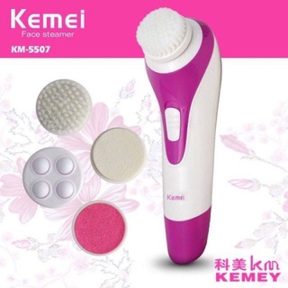 Kemei เครื่องขัดหน้า นวดหน้า 4in1 ใช้ถ่าน AA 2ก้อน