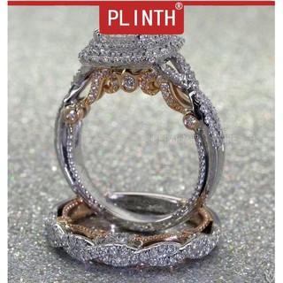 PLINTH แหวนทองคำ 24K ประดับเพชรสแควร์591