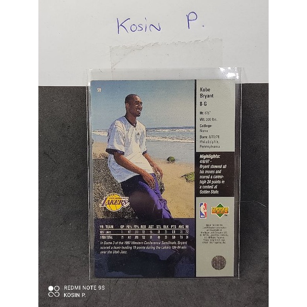 kobe-bryant-laker-upperdeck-97-การ์ดสะสม-หายาก-สภาพสวยเก็บมากว่า-20-ปี