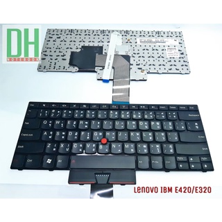 แป้นพิมพ์ คีย์บอร์ดโน๊ตบุ๊ค IBM E420-E320 Laptop Keyboard  สีดำ (ภาษาไทย-อังกฤษ)