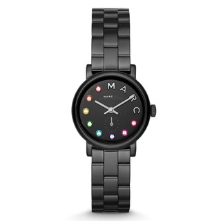 นาฬิกาผู้หญิง Marc by Marc Jacobs Baker Rhinestone-Accented Black Bracelet Ladies Watch MBM3425