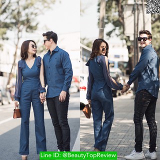 VSM3381-Jeans ชุดเซ็ทคู่รัก เสื้อผู้ชาย+ชุดผู้หญิง