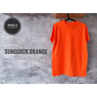 ออกใบกำกับภาษีได้ - เสื้อยืดสีพื้น ( SUNQUICK ORANGE ) สีส้ม **ไม่มีการเย็บตะเข็บข้างตัวเสื้อ**