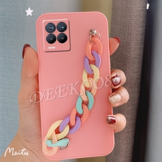 Ready Stock เคสโทรศัพท์ Realme 7 8 5G C25 C21 C17 7i X7 7 Pro Phone Case Rainbow Bracelet Simple Casing Color Silicone Back Cover for Realme8 4G เคส Skin Feel TPU Softcase