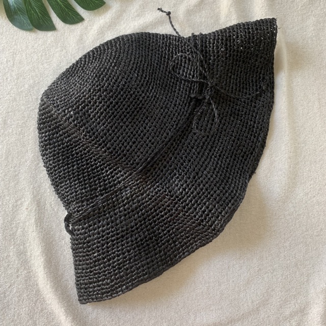 54-หมวกสานสีดำ-ทรงสวย
