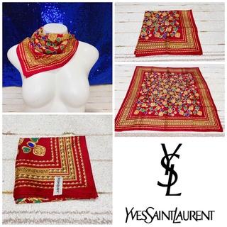 🧣: YVESSAINT LAURENT Silk Neckwear , Turban แท้ 💯%