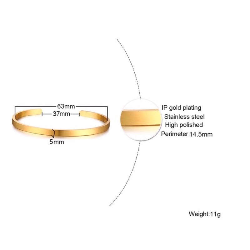 กำไลสแตนเลส-แบบสวม-แกะสลักข้อความฟรีเส้นผ่าศูนย์กลาง63mm