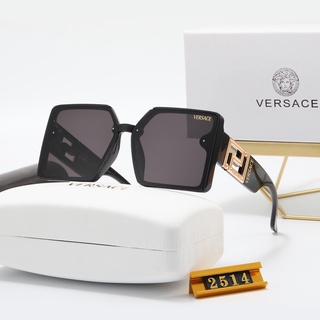 Versace แว่นตากันแดด ป้องกันรังสียูวี หรูหรา เหมาะกับการขับขี่กลางแจ้ง สไตล์คลาสสิก แฟชั่นเรโทร สําหรับผู้ชาย และผู้หญิง uv400