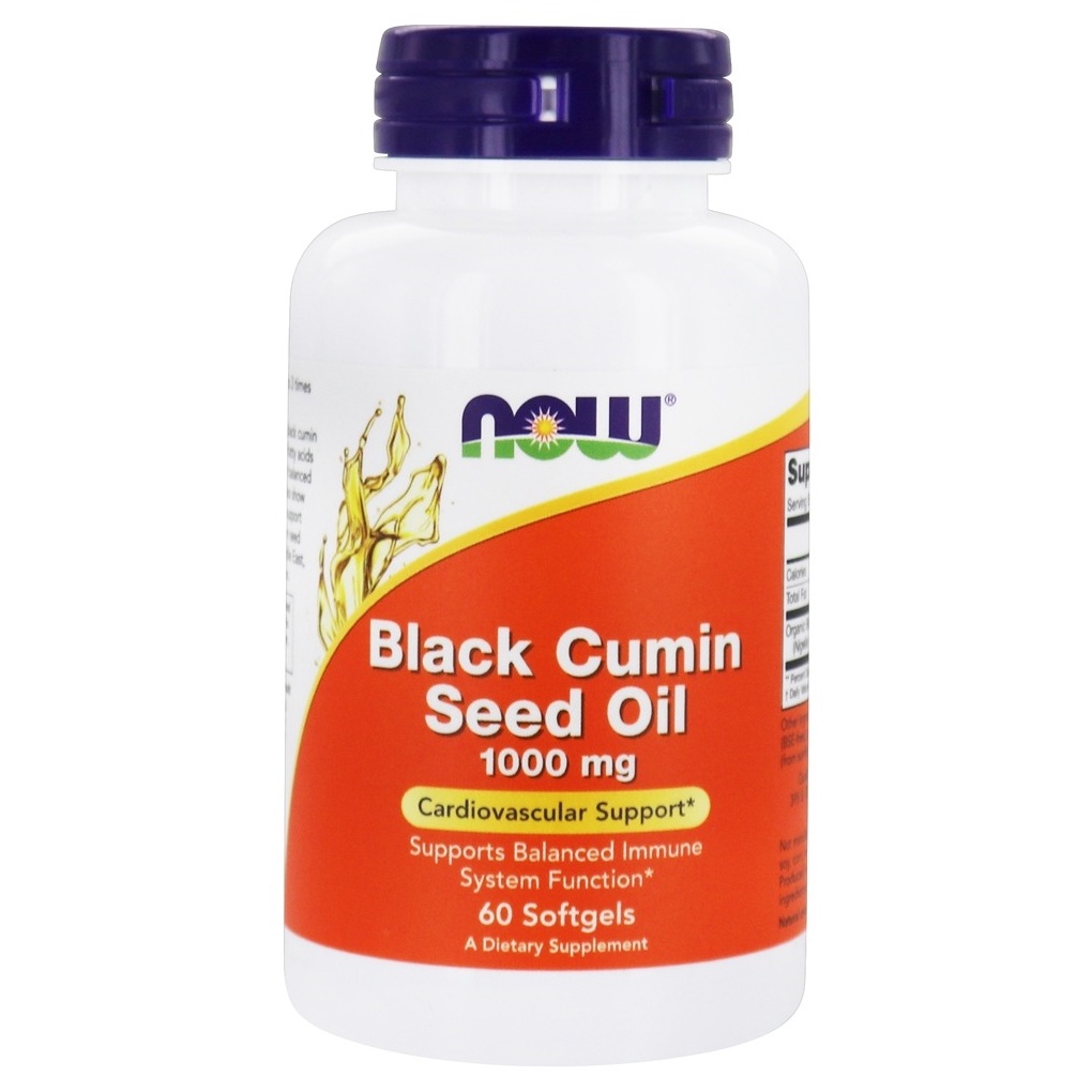 Now Foods Black Cumin Seed Oil Cadiovascular Support 1000 mg / 60