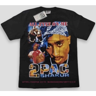 เสื้อยืดผ้าฝ้ายพรีเมี่ยมเสื้อยืด 2pac shakur tupac   all eyes on me hiphop legend   rapper 📌 ป้าย The roxx📌 tupac