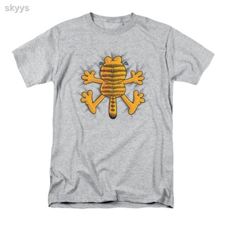 เสื้อยืดผ้าฝ้ายพิมพ์ลายขายดี ❦✹♞Garfield Mens T-shirt Birthday Gift Grey 2MAS