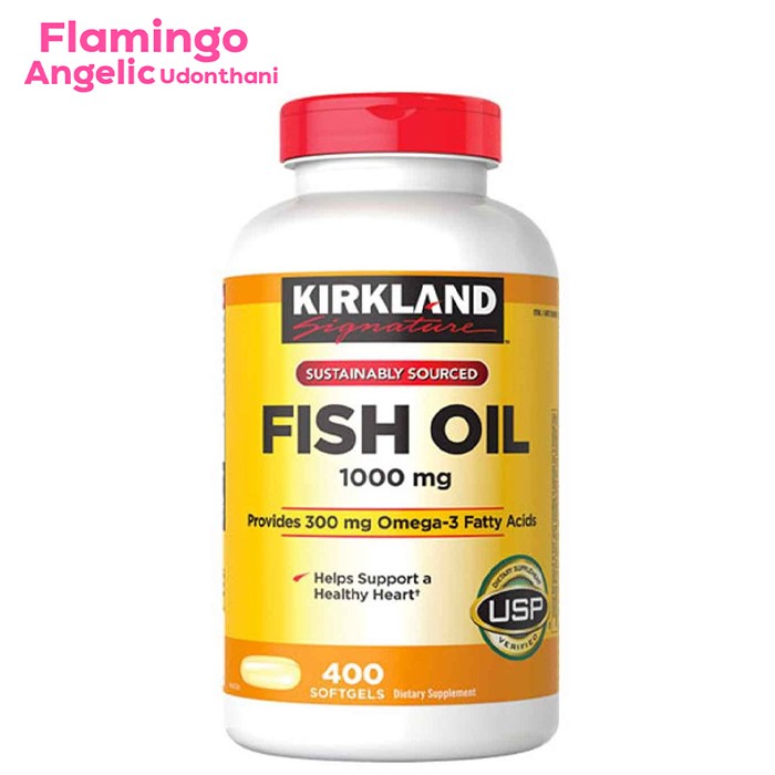 Kirkland Fish Oil 1000 mg. 400 Softgels น้ำมันปลาเคิร์กแลนด์ Shopee
