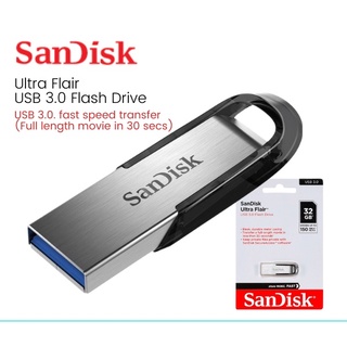 ภาพขนาดย่อของสินค้าพร้อมส่ง Thumbdrive แฟลชไดรฟ์ USB 3.0 Ultra Flair ถ่ายโอนข้อมูลเร็ว พร้อมรับประกัน