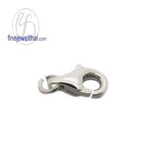 Finejewelthai ตะขอก้ามปู-ตะขอเงินแท้-Pushlock Clasp-Silver - F006 (ราคาต่อชิ้น)