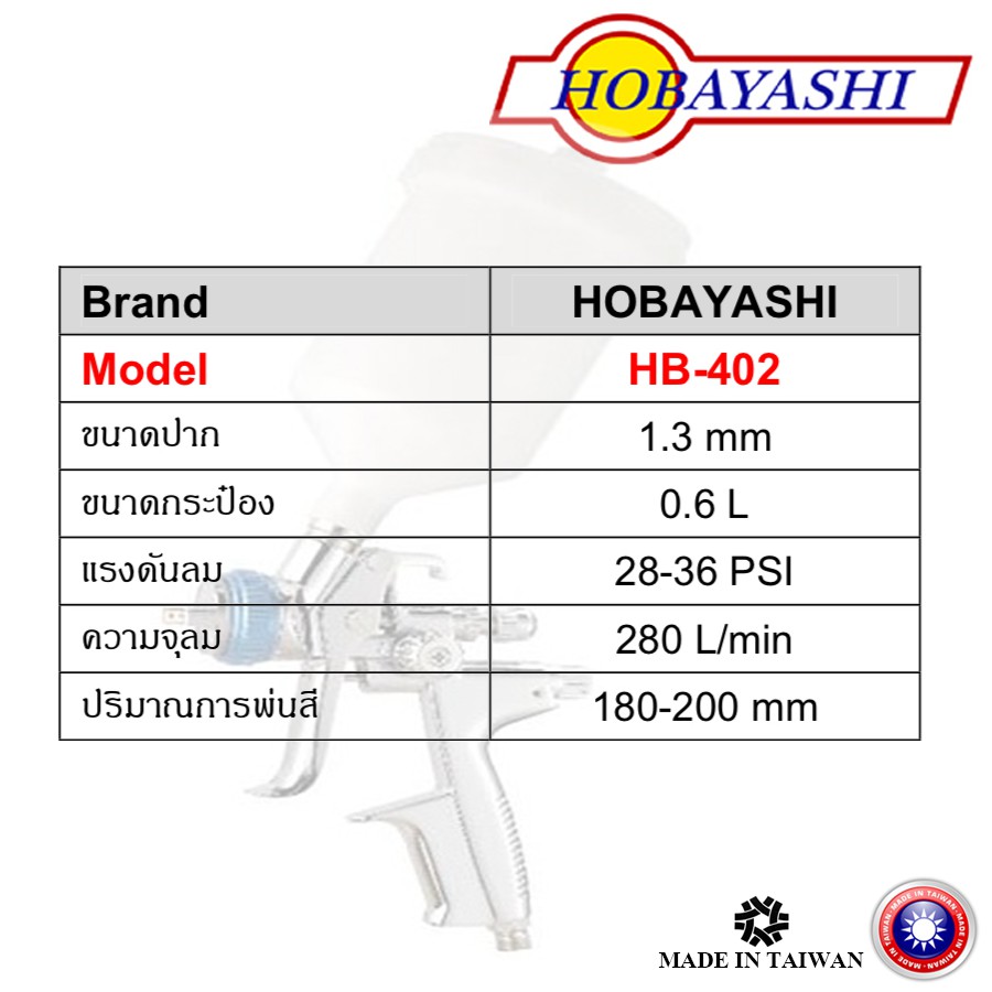 กาพ่นสี-สแตนเลส-hobayashi-1-3มม-made-in-taiwan