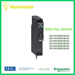Schneider Electric QO110C06RCBO30 QO116C06RCBO30 QO120C06RCBO30 QO132C06RCBO30 เซอร์กิตเบรกเกอร์ลูกย่อยป้องกันไฟรั่ว/ดูด