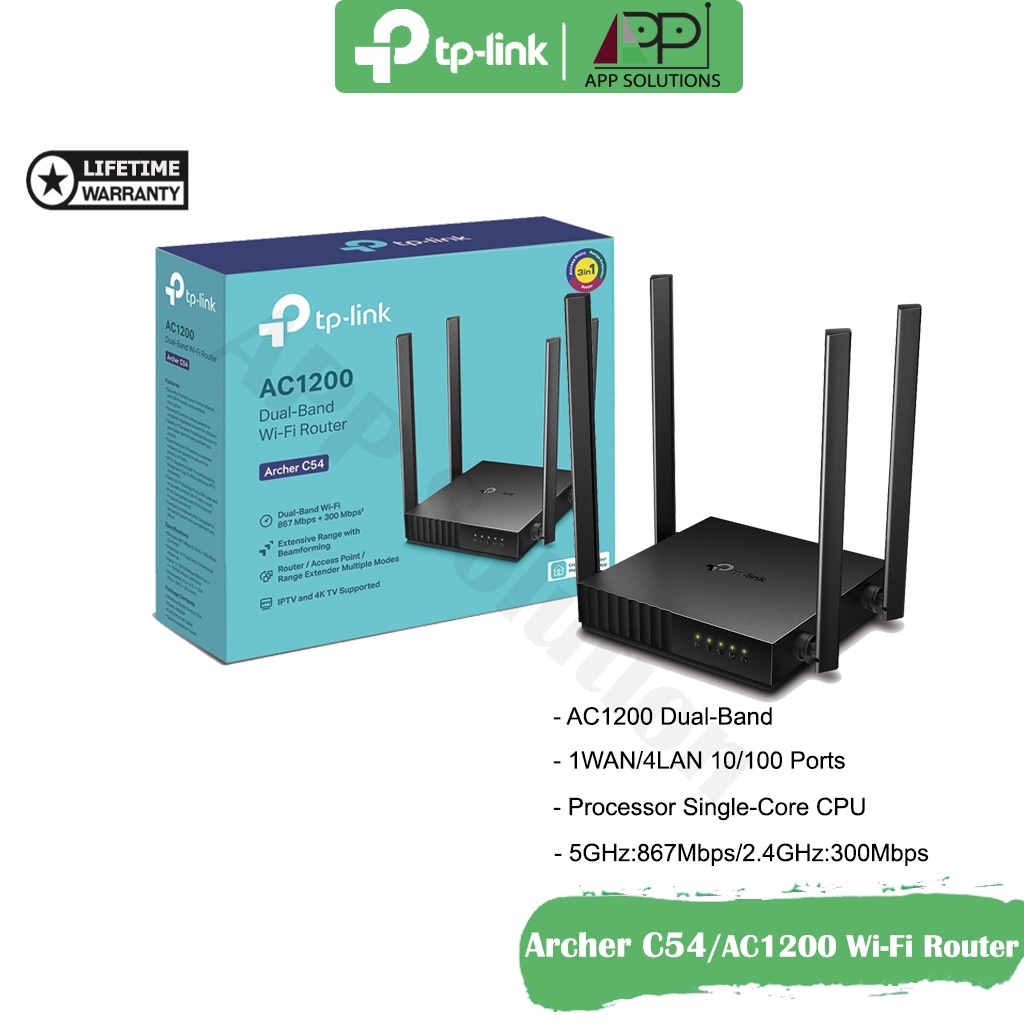 tp-link-router-gigabit-ac1200-wireless-router-รุ่นarcher-c54-ประกันlifetime