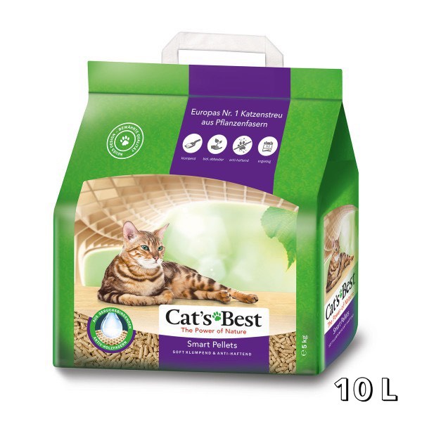 ภาพหน้าปกสินค้าทรายแมว Cat's Best Smart Pellets (สีม่วง) 10L ทรายแมวไม้สนธรรมชาติ 100%