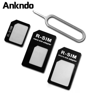 Ankndo 3 in 1 ชุดอะแดปเตอร์ซิมการ์ด พร้อมถาดไมโคร เป็นตัวแปลงนาโน