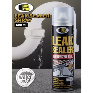 Bosny Leak Sealer Spray สเปรย์พ่นฟิล์มยางเเผ่น ป้องกันรั่วซึม อุดรูรั่ว หลังคา ท่อประปา ผนัง รอยต่อ กันสาด ระเบียง 600ml