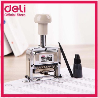 Deli ส่งฟรี เครื่องรันนัมเบอร์ 8 หลัก Numbering Machine เครื่องปั้มโค้ดตัวเลข 