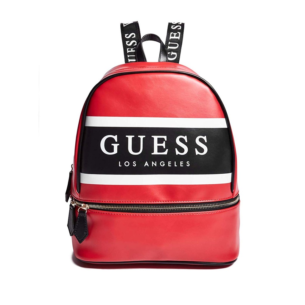 GUESS Factory Marisoll Gym Logo Backpack Red Multi Shopee Thailand