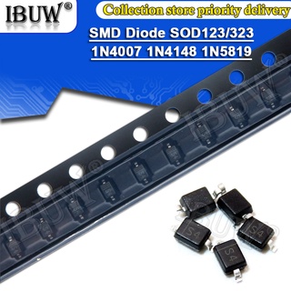 ไดโอด SMD 0805 SOD-123 1N5819 1N4007 1N4148 SOD123 SOD-323 1206 1N4148WS 1N5819WS B5819WS SOD323 100 ชิ้น