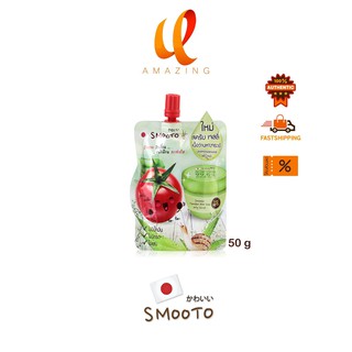 (1ซอง) Smooto Tomato Aloe Snail Jelly Scrub 50g สครับ เพื่อผิวเนียนกระจ่างใส