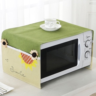 Garden Cloth Microwave Oven Cover Cover with Storage Bag Dust Cover Cover