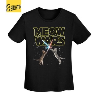 [S-5XL] Bvrt32e7456 เสื้อยืดแขนสั้น ผ้าฝ้าย พิมพ์ลายแมวอวกาศ ดิสนีย์ Meow Wars TR626WE46501