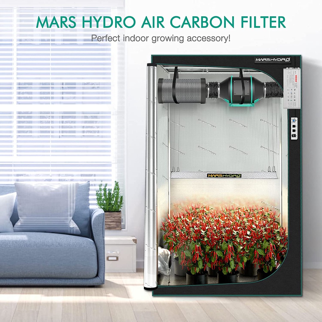 ภาพสินค้าส่งฟรี Mars Hydro กรองคาร์บอน ไส้กรองคาร์บอน Carbon Filter ยาว + ผ้ากรองหยาบ (สีขาว) คาร์บอนฟิลเตอร์ กรองอากาศ จากร้าน rasta_dude บน Shopee ภาพที่ 5