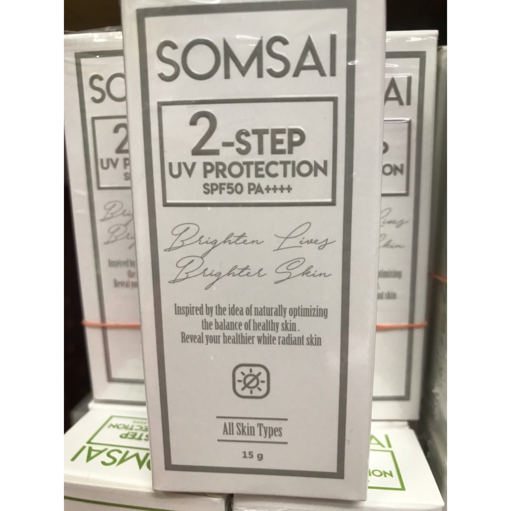 กันแดดส้มใส-somsai-2-step-uv-protection-spf-50-pa-กรีดเลขล็อต