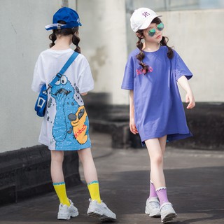 🔥เกาหลีขายร้อน 2021 เด็กผู้หญิงแขนสั้นเสื้อยืดแขนสั้นกระโปรงฤดูร้อนสไตล์ใหม่เสื้อผ้าเด็กต่างประเทศเวอร์ชั่นเกาหลีเสื้อก