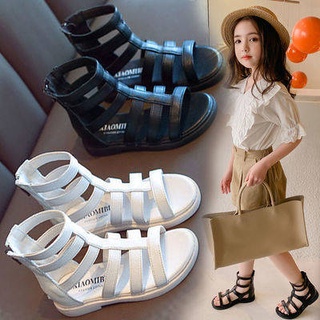 รองเท้าส้นสูงเด็ก/ Girls Sandals 2021 ฤดูร้อนแฟชั่นใหม่ด้านล่างนุ่มลื่นสูงเพื่อช่วยให้รองเท้าโรมันรองเท้าเจ้าหญิงเด็กจีน