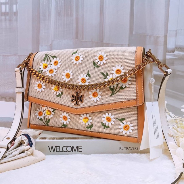 Tory Burch Tory Burch Kira Canvas Applique Shoulder Bag Shopee Thailand