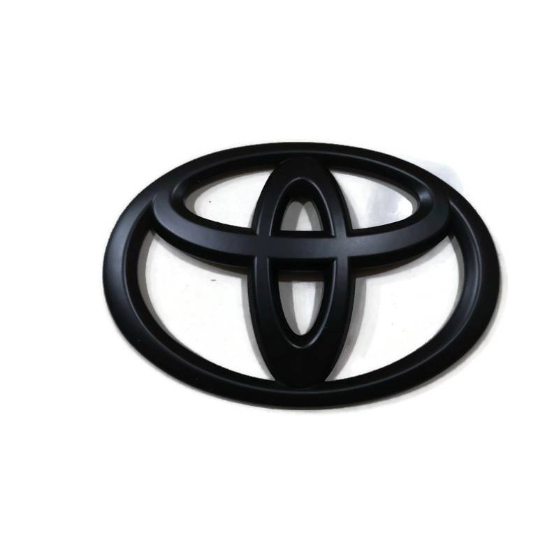 โลโก้-toyota-สีดำด้านขนาด-16-x-11cm-สำหรับรถ-toyota-vigo-fortuner-ร้านนี้การันตีคุณภาพ