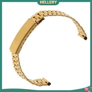 สินค้า [Hellery] สายนาฬิกาข้อมือสเตนเลส โลหะ สีทอง 12 มม. แบบเปลี่ยน สําหรับผู้ชาย
