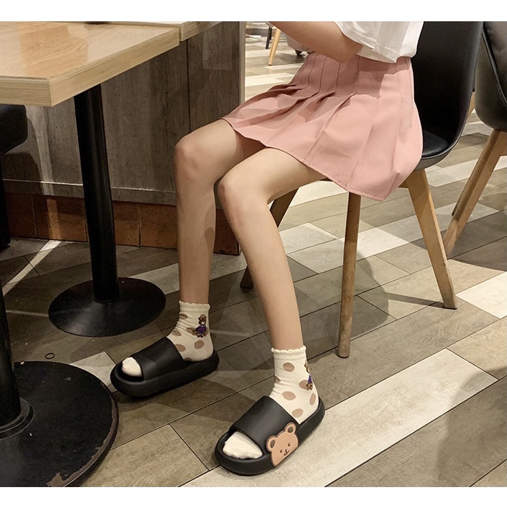 ภาพสินค้า(B-22) รองเท้าแตะสวม แฟชั่นเกาหลี รองเท้าลำลอง รูปหมีเท็ดดี้ด้านข้าง น่ารัก กันลื่น มี 2 สี มาใหม่ จากร้าน hihill1990 บน Shopee ภาพที่ 7